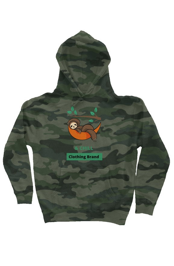 Camo Independent Heavyweight Hoodie w logo